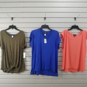 New 3 Pcs Women's Top Blouse Shirt Sweater Tank